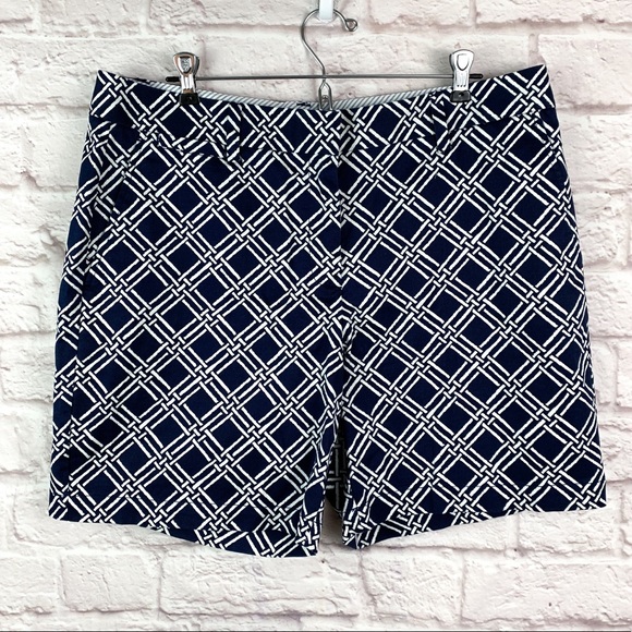 Lands' End Pants - Lands End chino shorts 14 navy white 7" inseam